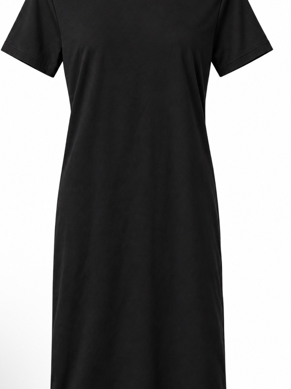 H&M Black Short-Sleeve Midi Dress